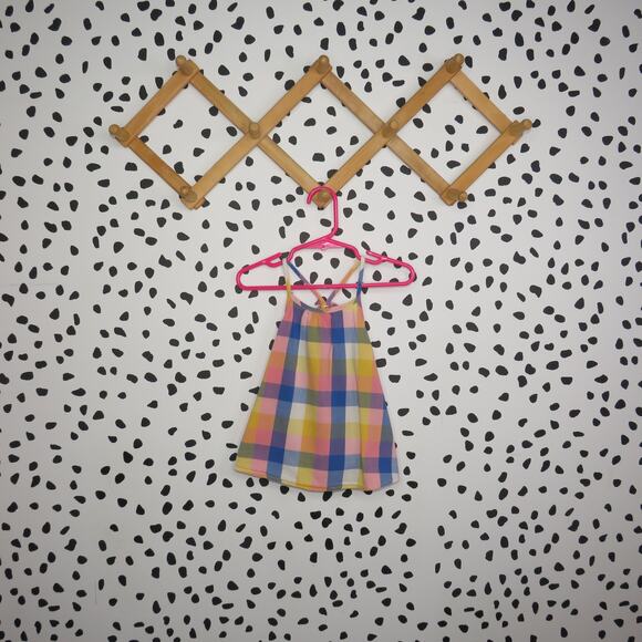 Old Navy Rainbow Plaid Print Toddler Tank Top - Picture 1 of 6